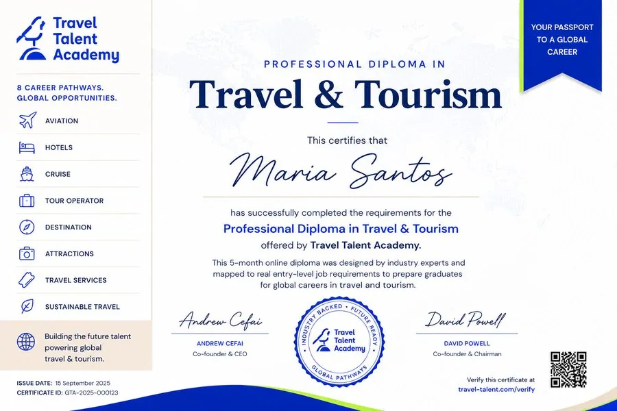 Diploma Profesional de Travel Talent Academy